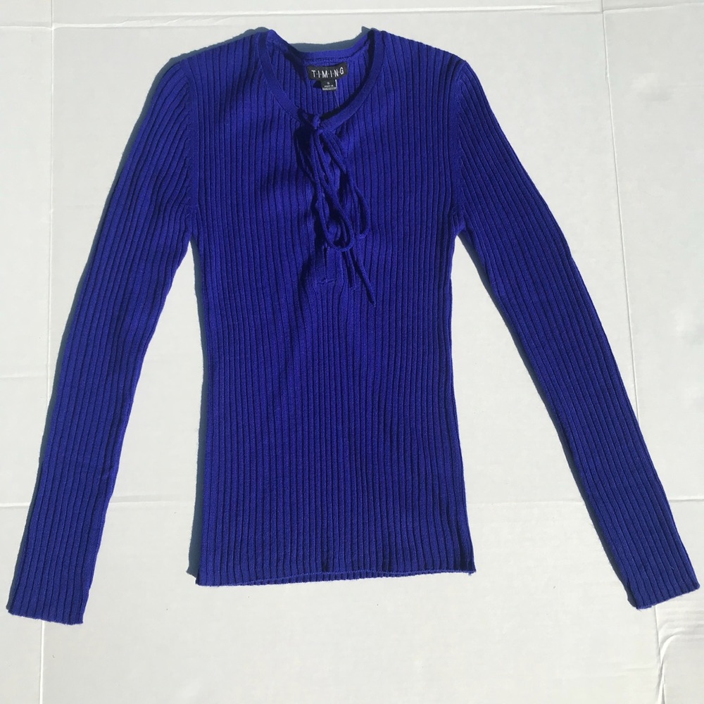 Blue long sleeve top